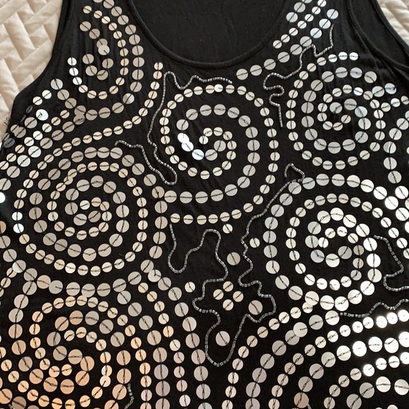 FLAIR.FS.SPORT. 1x. Sequins black tank. Plus size - Picture 7 of 13